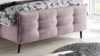 Polsterbett MARIO B Bett Bettgestell Stoff rosa 140x200 cm