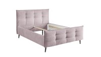 Polsterbett MARIO B Bett Bettgestell Stoff rosa 140x200 cm