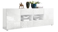 Sideboard MIROS 8 in weiß lackiert Front mit...