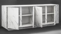Sideboard CARRARA Marmor-Optik weiß Kommode Schrank