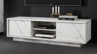 Lowboard CARRARA Marmor-Optik weiß Kommode TV-Board