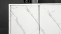 Wohnwand CARRARA Marmor Look weiß TV Board Highboard