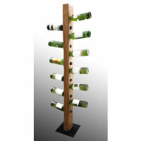 Weinständer Teakwurzel natur gewachst Holz Metall 150 cm