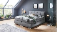 Boxspringbett MALIN 180x200 Doppelbett anthrazit inkl. Topper