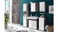 Badezimmerschrank NANO Kommode in weiß Hochglanz...