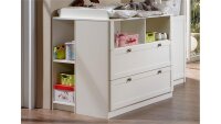Babyzimmerset Filou 3 teilig Bett Schrank Kommode Alpinweiß