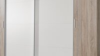 Kleiderschrank LOTTO Eiche Sägerau Alpinweiß B...