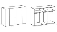 Kleiderschrank New York A ca.225x208 cm Alpinweiß
