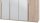 Kleiderschrank NEW YORK A in Eiche Sägerau 225 cm