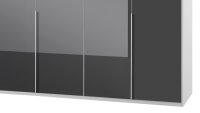 Kleiderschrank New York C ca. 270x208 cm Glas grau weiß