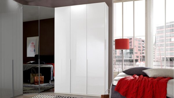 Kleiderschrank New York D ca. 135x208 cm Pealglanz softwhite