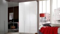 Kleiderschrank New York D ca. 135x208 cm Pealglanz softwhite