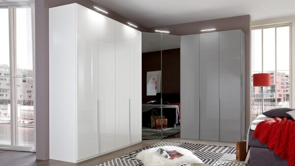 Kleiderschrank New York D ca. 180x208 cm Pearlglanz softwhite