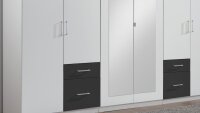 Kleiderschrank FREIBURG in Alpinweiß und anthrazit 270 cm
