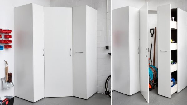 Eckschrank MRK Mehrzweckschrank Apothekerschrank weiß