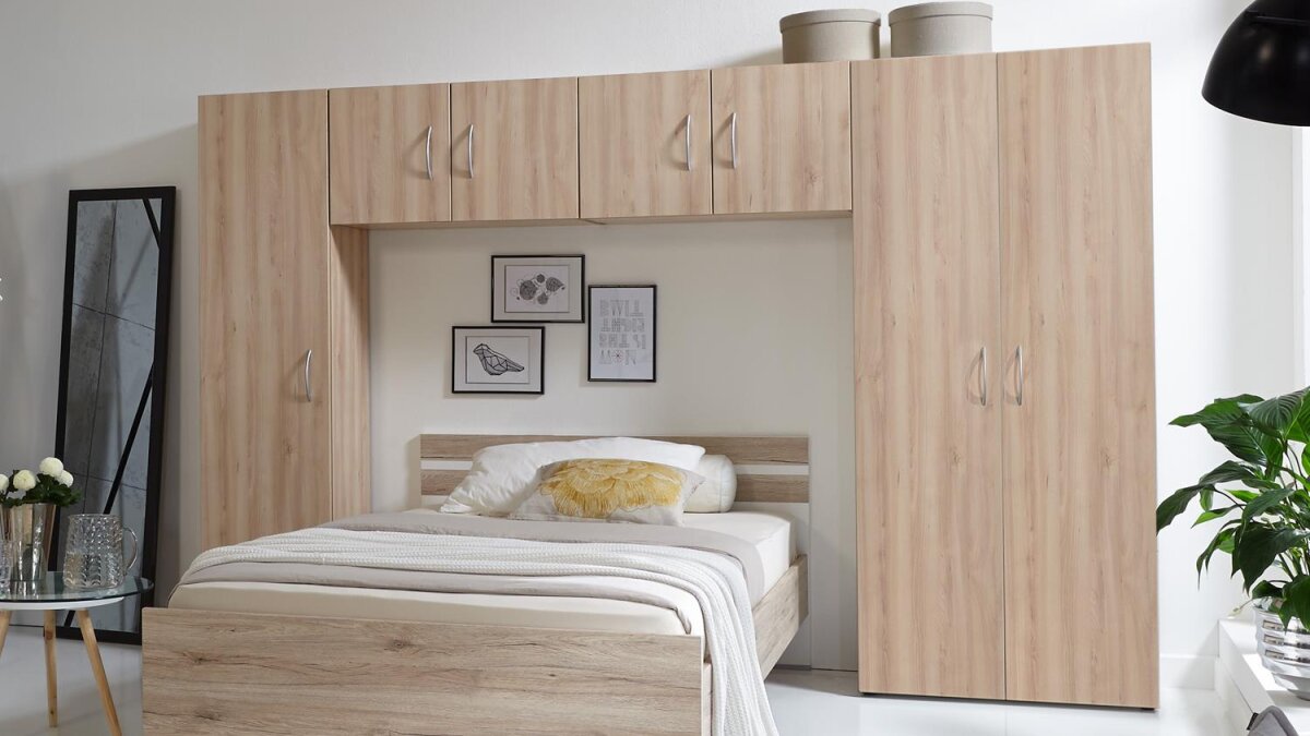 bettüberbau mrk schlafzimmer Überbauschrank in eiche sägerau