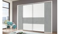 Kleiderschrank VIRGO in in weiß und Beton lichtgrau...