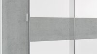 Kleiderschrank VIRGO in in weiß und Beton lichtgrau 270 cm