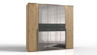Kleiderschrank DENNIS Artisan Eiche graphit Spiegel 225 cm