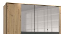 Kleiderschrank DENNIS Artisan Eiche graphit Spiegel 225 cm