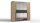 Kleiderschrank DENNIS Artisan Eiche graphit Spiegel 225 cm