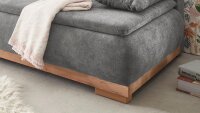 Schlafsofa MILA LUX.3DL Stoff dunkelgrau inkl. Bettkasten 208