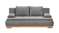 Schlafsofa MILA LUX.3DL Stoff dunkelgrau inkl. Bettkasten 208