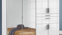 Kleiderschrank BLANKENESE Hochglanz weiß mit...