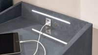Nachtkonsole Nako MOON in anthrazit inkl. LED-Beleuchtung