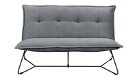Polsterbank Bank VICO in dunkelgrau mit Metallgestell 131x86 cm