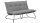 Polsterbank Bank VICO in dunkelgrau mit Metallgestell 131x86 cm