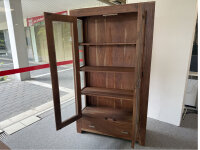 Glasvitrine Guru 6600 Akazie massiv stone 100x175x40 cm