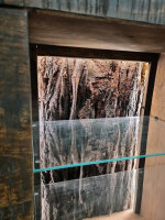 Highboard Bark 4067 Akazie massiv dula inkl. LED Wolf...