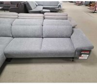 IA Ecksofa 24405 Levi in R66/22 Dolphin StoffFüße Metall schwarz, SH 44 cm, 344x207 cm