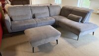 Ecksofa inkl. Hocker ZE-EM22124  Grau ca. 300-316x246 cm
