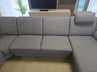 Wohnlandschaft ZE-EM06001 Grau ca. 245x340x170-200 cm,