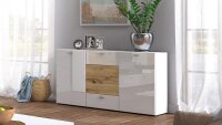 Sideboard SARI Kommode weiß hochglanz und Artisan...