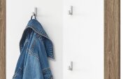 Wandpaneel NEAPEL Eiche Dunkel MDF Weiß Hochglanz