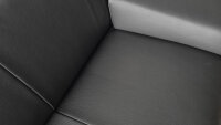 ROLF BENZ Sofa Freistil 180 Couch Leder schwarz 200 cm Fuß chrom