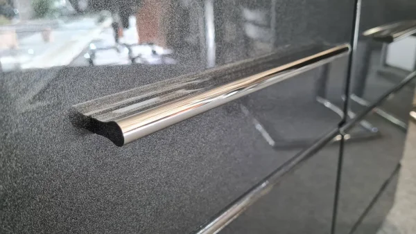 Badezimmer Kommode CHROME Badschrank graumetallic Hochglanz
