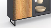 Highboard Stella 3404 Schrank Eiche teilmassiv Akustikpaneel