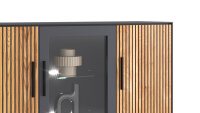 Highboard Stella 3404 Schrank Eiche teilmassiv Akustikpaneel