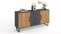 Sideboard Stella 3405 Schrank Eiche teilmassiv Akustikpaneel