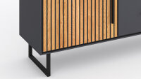 TV-Board Stella 3406 Lowboard Eiche teilmassiv Akustikpaneel