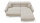 Ecksofa R SIMPLE Cord beige elektrisch Sitztiefenverstellung