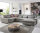 Wohnlandschaft R ALTARA Stoff silver mit Kopfteilverstellung