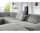 Wohnlandschaft R ALTARA Stoff silver mit Kopfteilverstellung