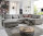 Wohnlandschaft L ALTARA Stoff silver mit Kopfteilverstellung