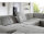 Wohnlandschaft L ALTARA Stoff silver mit Kopfteilverstellung