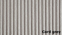 Ecksofa L SATELLITE Cord grey mit Kopfteilverstellung
